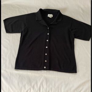 Button Down Black Sweater